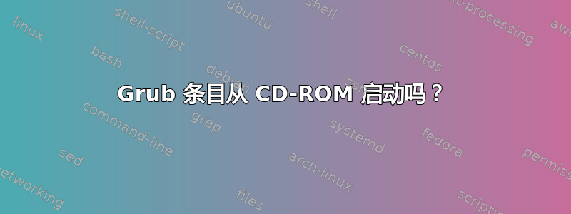 Grub 条目从 CD-ROM 启动吗？