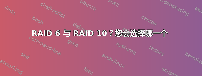 RAID 6 与 RAID 10？您会选择哪一个