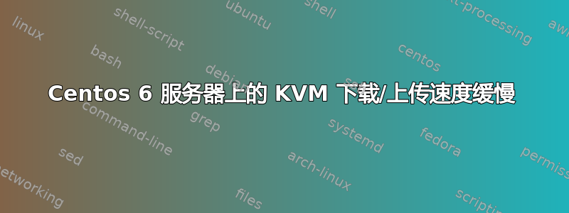 Centos 6 服务器上的 KVM 下载/上传速度缓慢