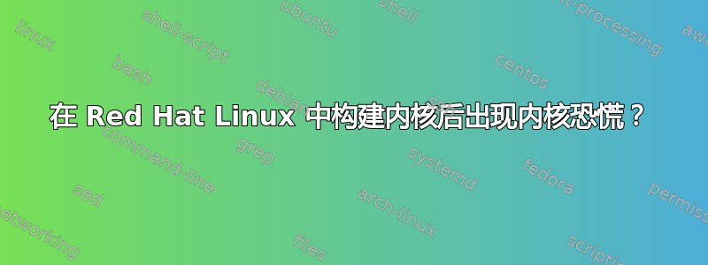 在 Red Hat Linux 中构建内核后出现内核恐慌？