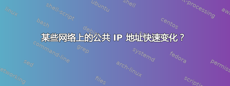 某些网络上的公共 IP 地址快速变化？