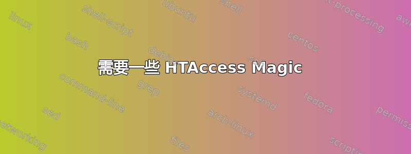 需要一些 HTAccess Magic 