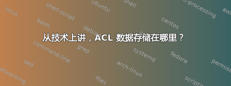 从技术上讲，ACL 数据存储在哪里？