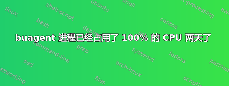 buagent 进程已经占用了 100% 的 CPU 两天了