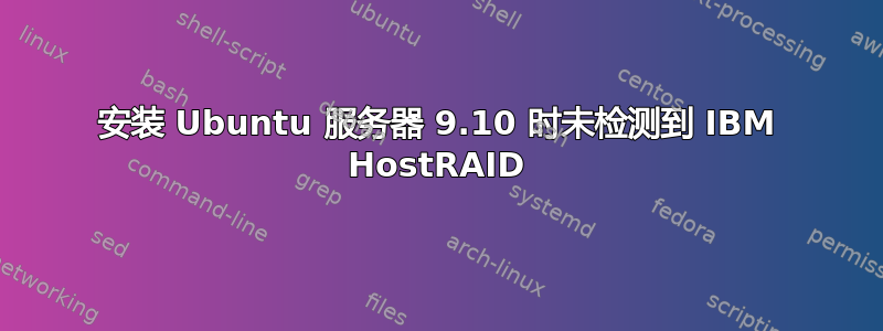 安装 Ubuntu 服务器 9.10 时未检测到 IBM HostRAID