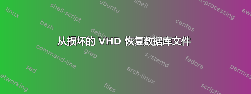 从损坏的 VHD 恢复数据库文件