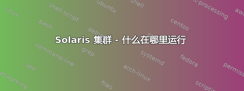 Solaris 集群 - 什么在哪里运行