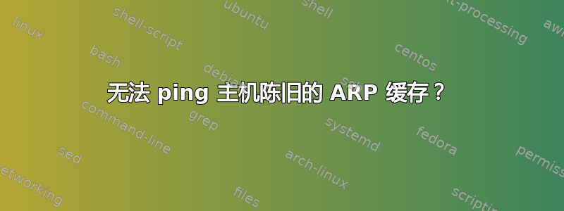 无法 ping 主机陈旧的 ARP 缓存？