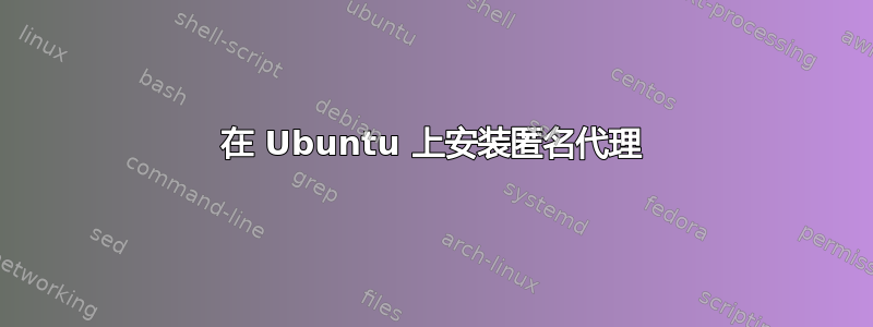 在 Ubuntu 上安装匿名代理