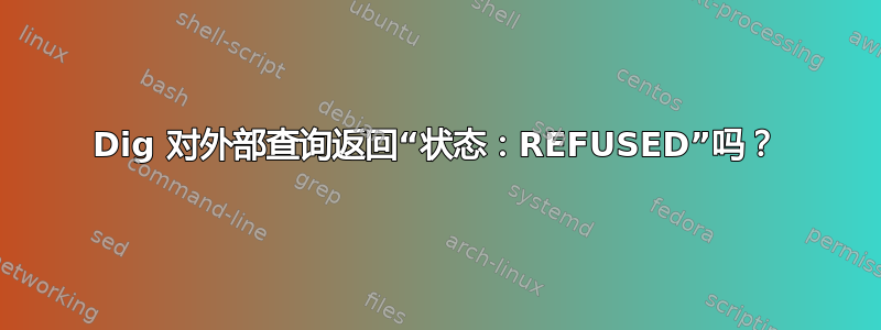 Dig 对外部查询返回“状态：REFUSED”吗？