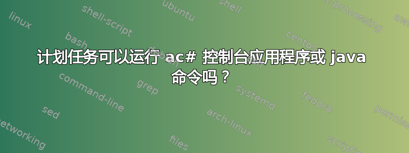 计划任务可以运行 ac# 控制台应用程序或 java 命令吗？