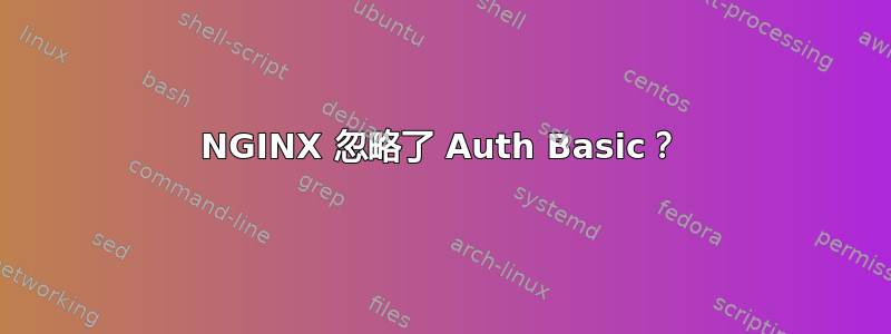 NGINX 忽略了 Auth Basic？