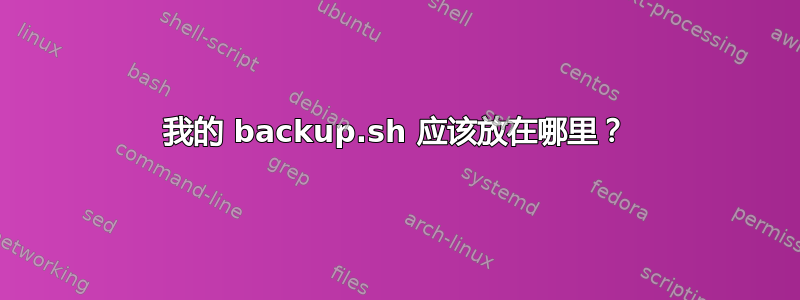 我的 backup.sh 应该放在哪里？