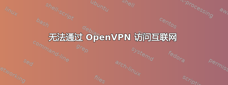 无法通过 OpenVPN 访问互联网