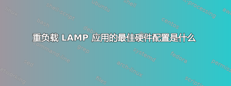 重负载 LAMP 应用的最佳硬件配置是什么