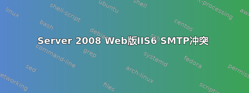 Server 2008 Web版IIS6 SMTP冲突