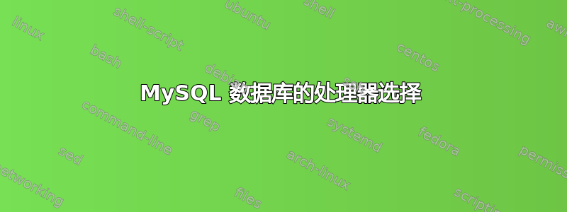 MySQL 数据库的处理器选择