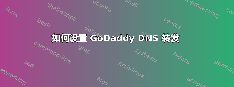 如何设置 GoDaddy DNS 转发