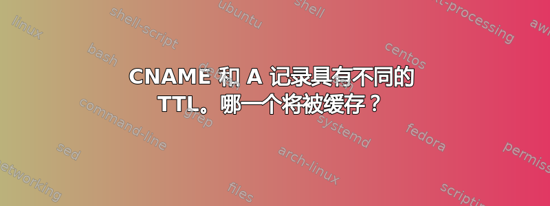 CNAME 和 A 记录具有不同的 TTL。哪一个将被缓存？