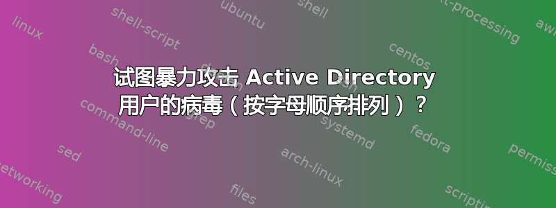 试图暴力攻击 Active Directory 用户的病毒（按字母顺序排列）？