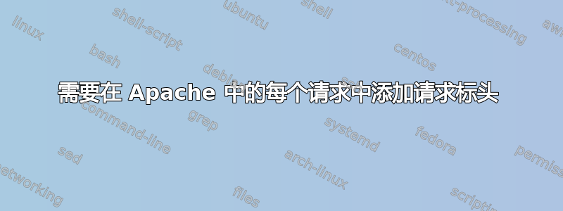 需要在 Apache 中的每个请求中添加请求标头