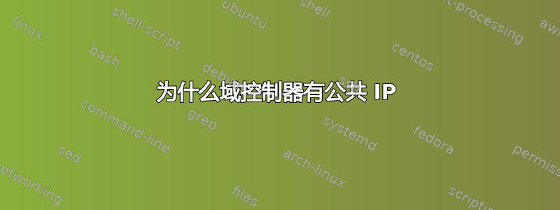 为什么域控制器有公共 IP