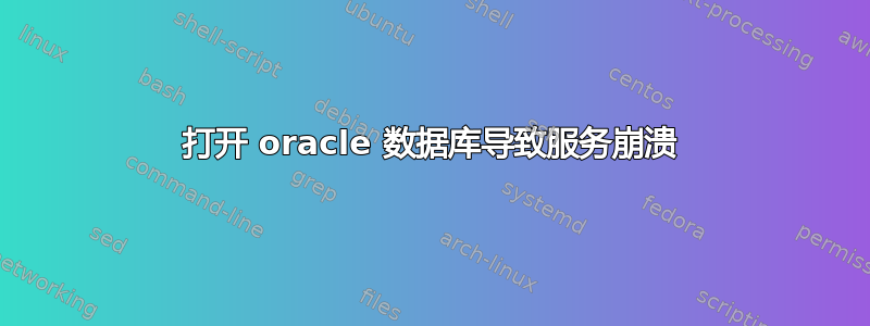 打开 oracle 数据库导致服务崩溃