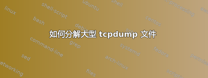 如何分解大型 tcpdump 文件