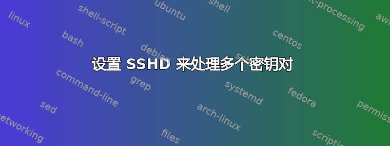 设置 SSHD 来处理多个密钥对