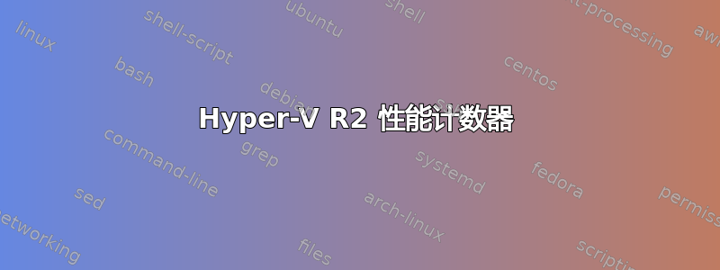 Hyper-V R2 性能计数器