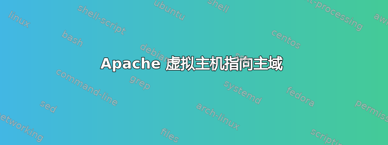 Apache 虚拟主机指向主域