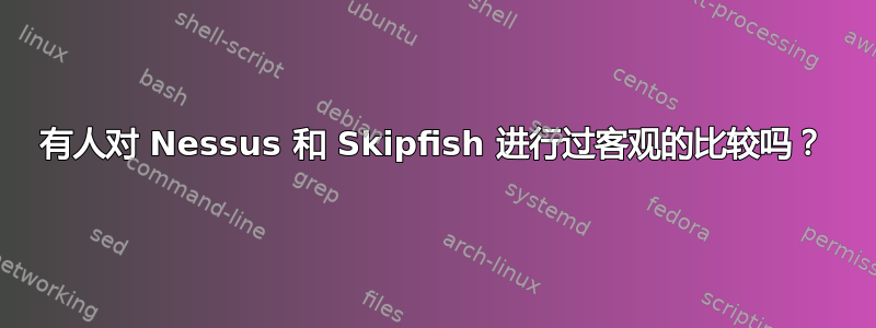 有人对 Nessus 和 Skipfish 进行过客观的比较吗？