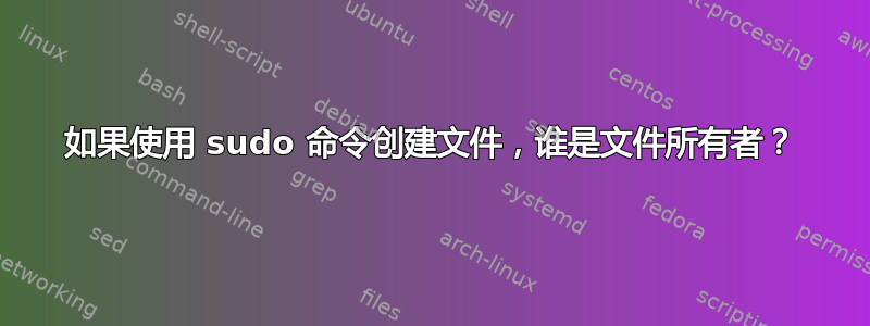 如果使用 sudo 命令创建文件，谁是文件所有者？