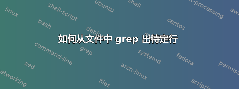 如何从文件中 grep 出特定行