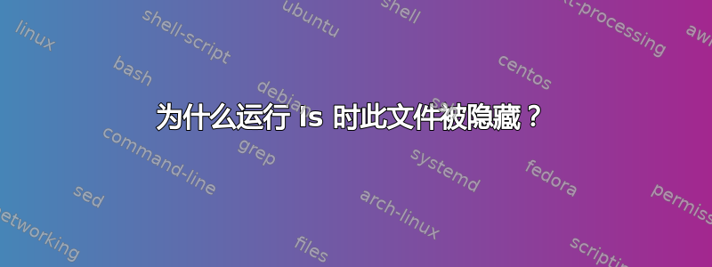 为什么运行 ls 时此文件被隐藏？