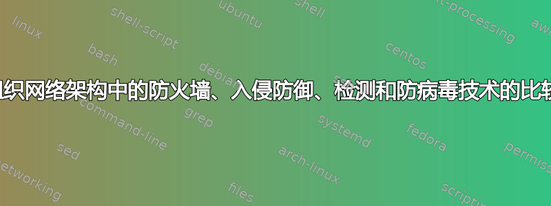 组织网络架构中的防火墙、入侵防御、检测和防病毒技术的比较