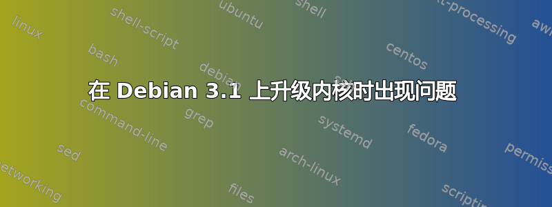 在 Debian 3.1 上升级内核时出现问题