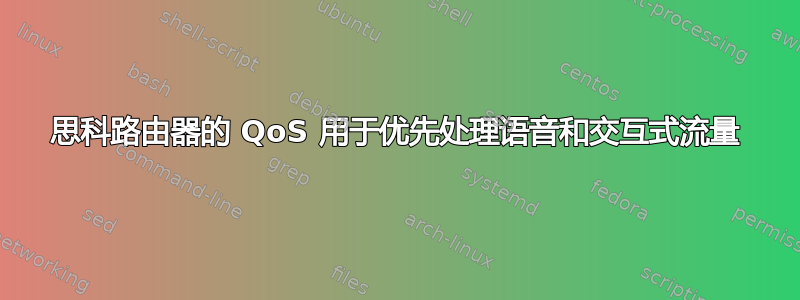 思科路由器的 QoS 用于优先处理语音和交互式流量