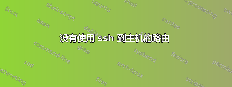 没有使用 ssh 到主机的路由