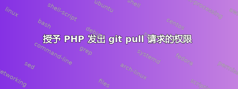 授予 PHP 发出 git pull 请求的权限