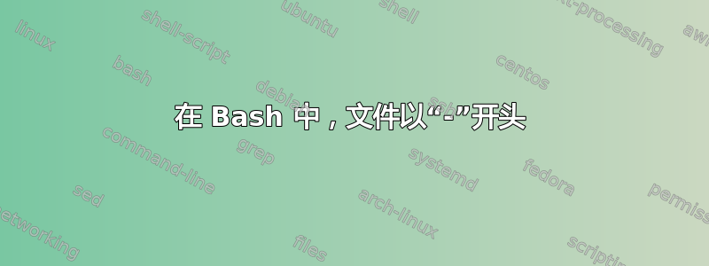 在 Bash 中，文件以“-”开头