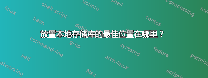 放置本地存储库的最佳位置在哪里？