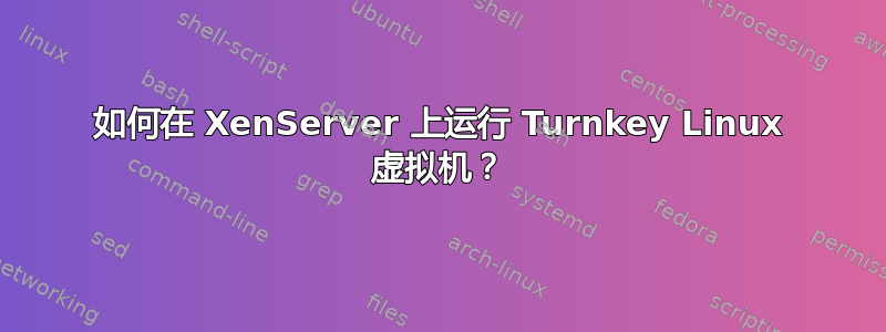 如何在 XenServer 上运行 Turnkey Linux 虚拟机？