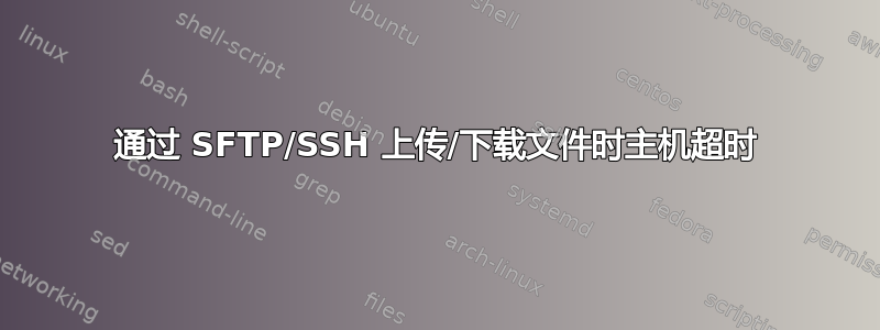 通过 SFTP/SSH 上传/下载文件时主机超时