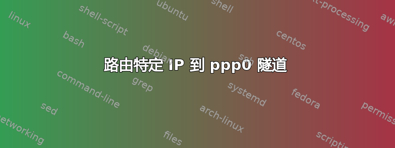 路由特定 IP 到 ppp0 隧道