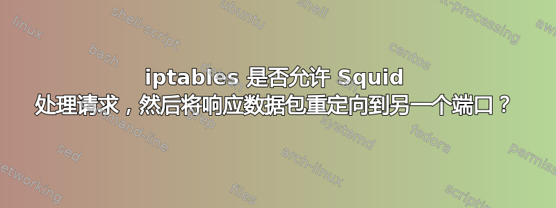 iptables 是否允许 Squid 处理请求，然后将响应数据包重定向到另一个端口？