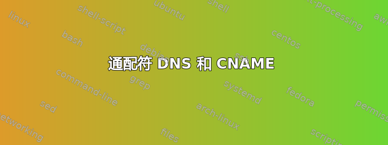 通配符 DNS 和 CNAME