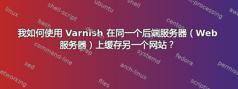 我如何使用 Varnish 在同一个后端服务器（Web 服务器）上缓存另一个网站？