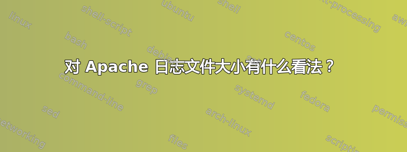 对 Apache 日志文件大小有什么看法？