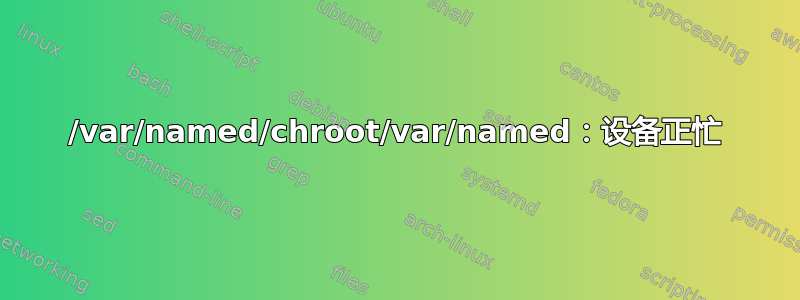 /var/named/chroot/var/named：设备正忙